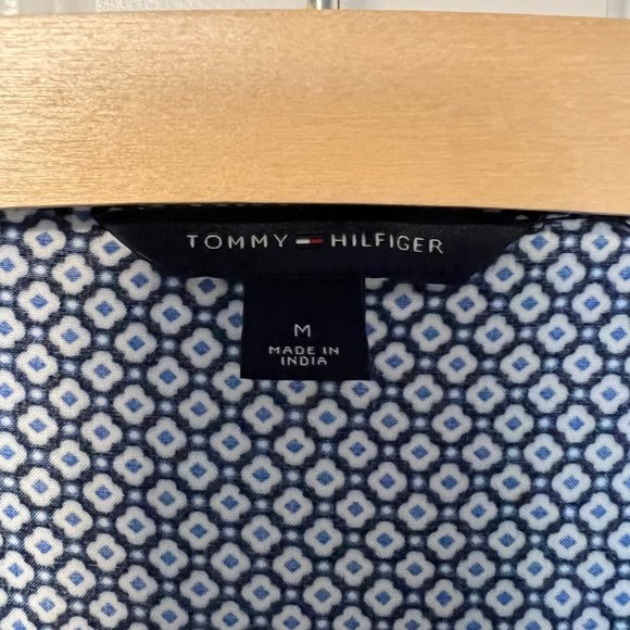 Blue Tommy Hilfiger Blouse V-Neck, short sleeves, fancy detailing - Picture 5 of 5